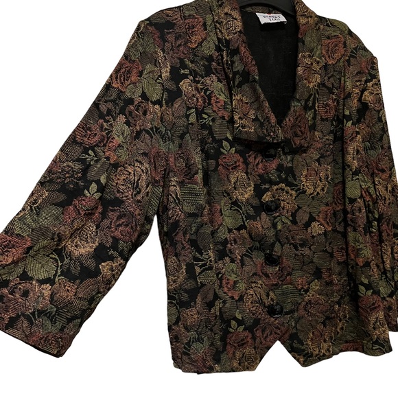 Vintage Robert Too! Floral Lightweight Blazer Jacket - Picture 2 of 5